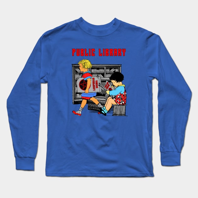 PUBLIC LIBRARY Long Sleeve T-Shirt by theanomalius_merch